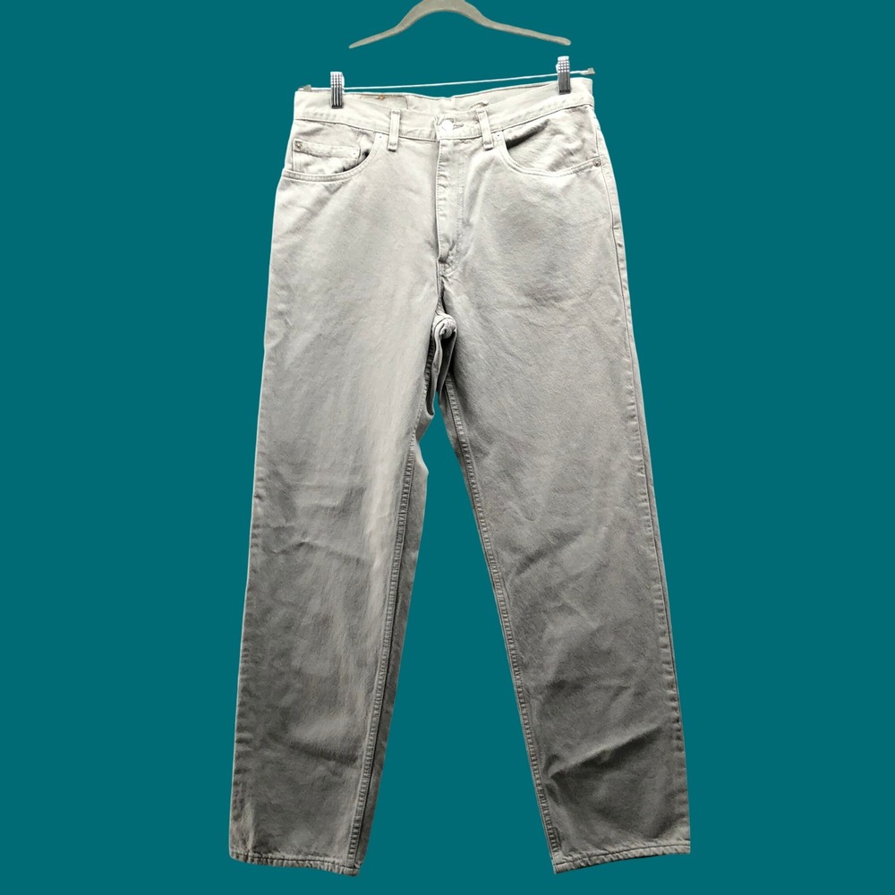 Vintage 90s Levis 550 Grey Denim Jeans W34 L32 Made in USA Relaxed Fit 0550-0694